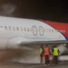 At least 50 passengers were rescued when fire shattered the tyres of an aircraft in Port Harcourt airport yesterday evening.